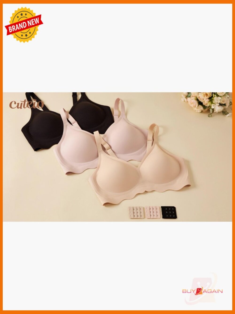 Jelly Support Wireless Bralette, Seamless Padded No Underwire - Picture 7 of 7